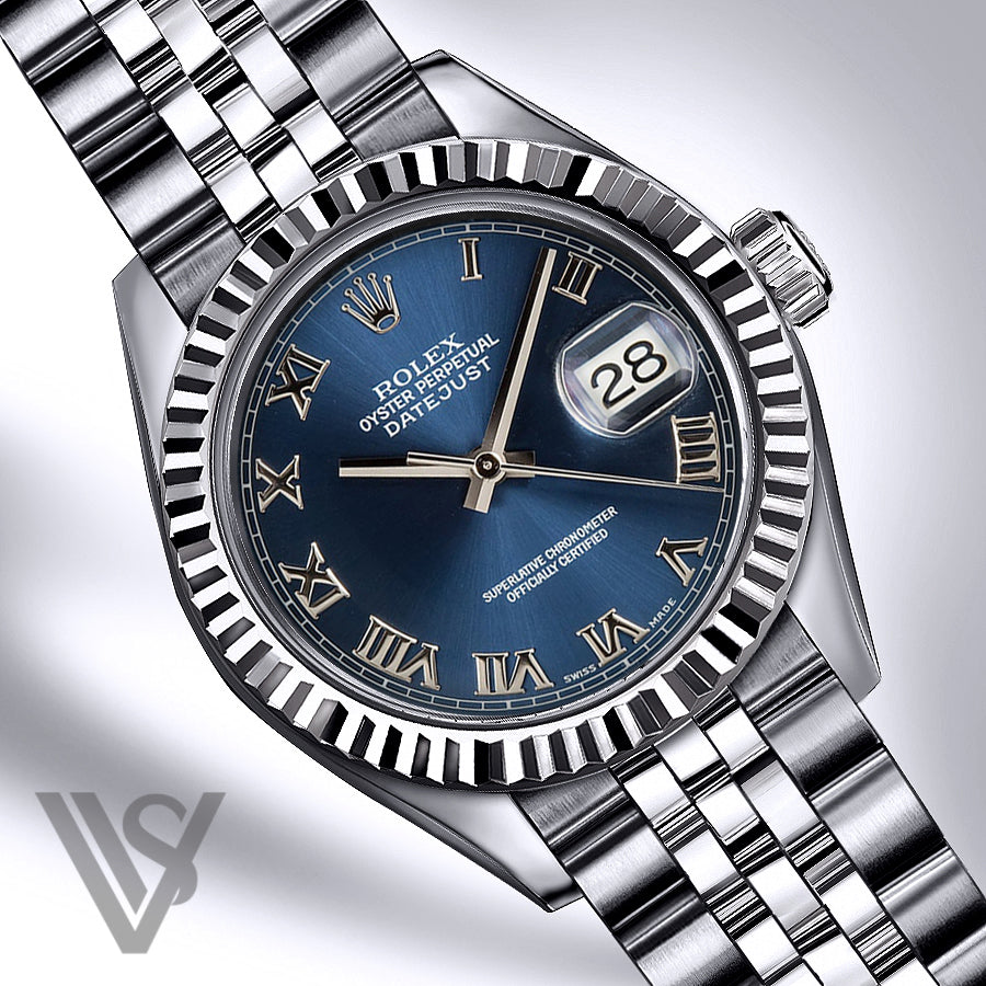 Rolex datejust 36 blue clearance dial jubilee