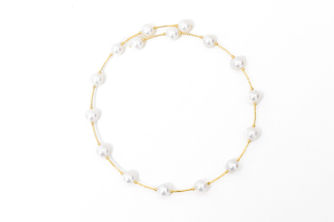 Amelia Beaded Pearl Choker