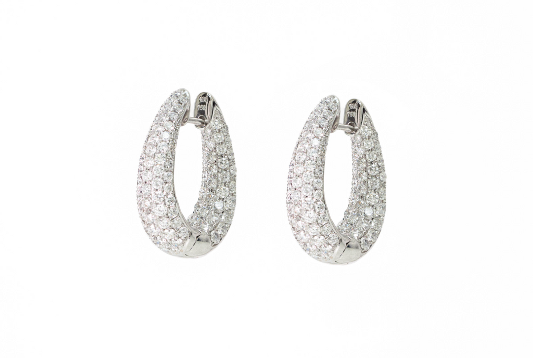 Inside Out Diamond Hoop