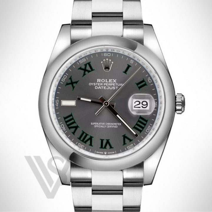 Brand New Rolex Oyster Perpetual 36mm Wimbledon Dial Dome Bezel