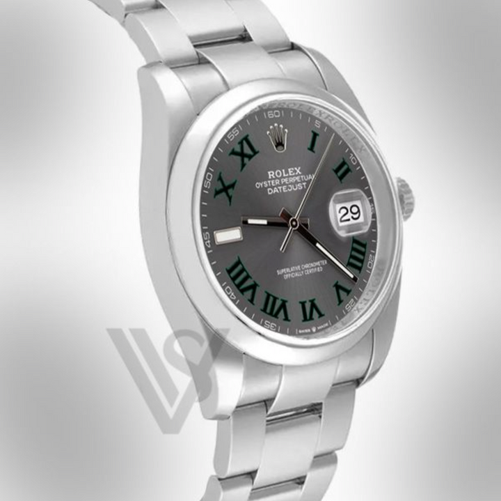 Brand New Rolex Oyster Perpetual 36mm Wimbledon Dial Dome Bezel