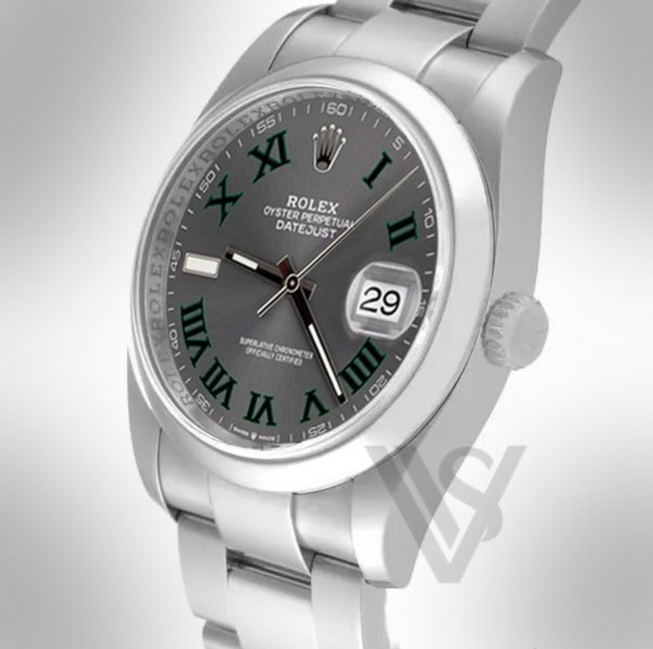 Brand New Rolex Oyster Perpetual 36mm Wimbledon Dial Dome Bezel