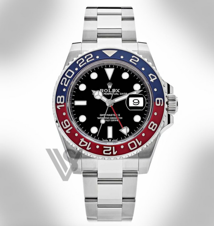 Brand New Rolex - GMT Master II - 40mm Pepsi Stainless Steel Oyster Bracelet (Pre-Owned)