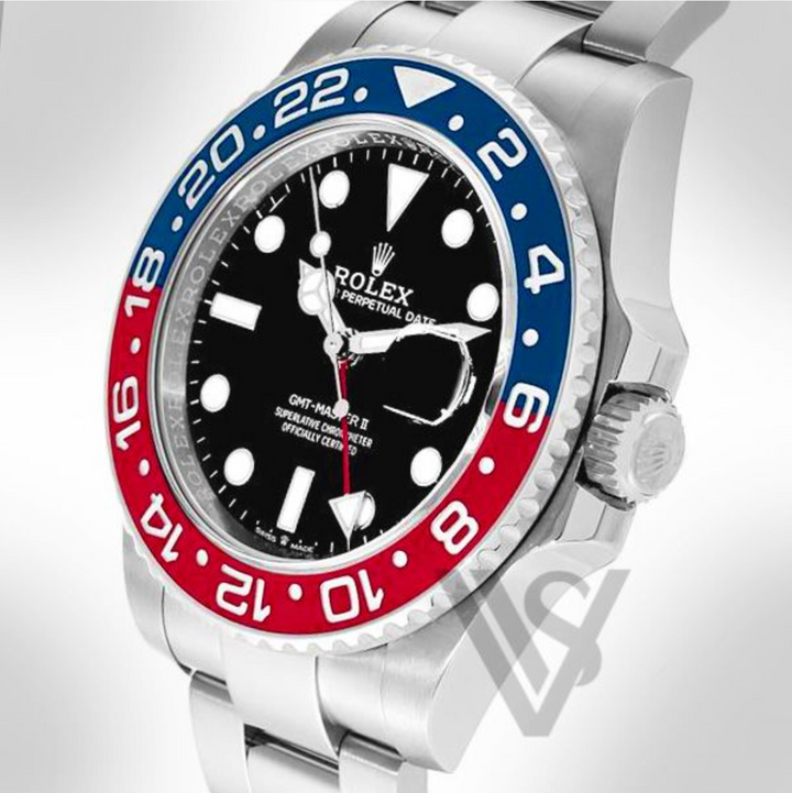 Brand New Rolex - GMT Master II - 40mm Pepsi Stainless Steel Oyster Bracelet (Pre-Owned)