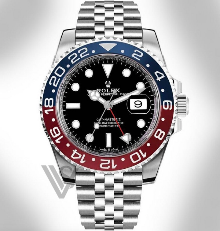 Brand New Rolex - GMT Master II - 40mm Pepsi Stainless Steel Jubilee Bracelet