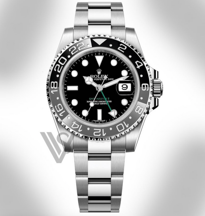 Brand New Rolex GMT Master II "Bruce Wayne" Black and Grey Bezel 40mm