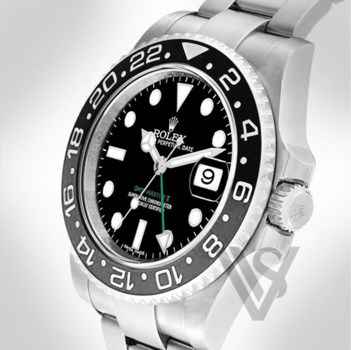 Brand New Rolex GMT Master II "Bruce Wayne" Black and Grey Bezel 40mm