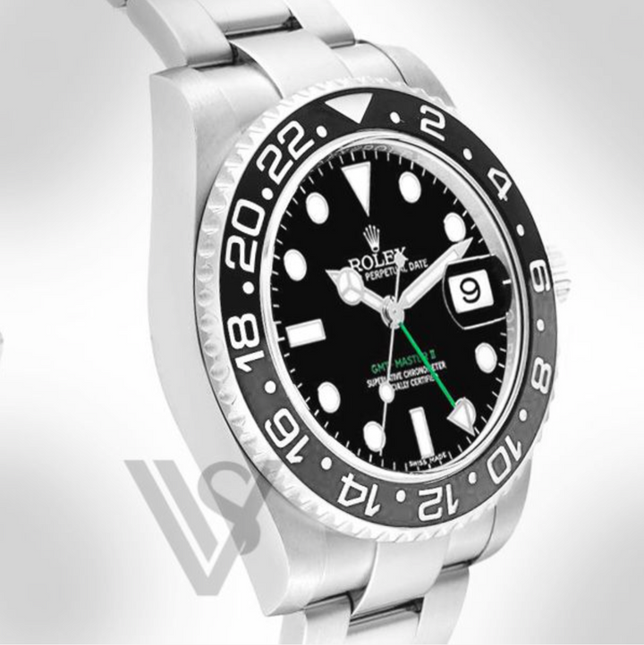 Brand New Rolex GMT Master II "Bruce Wayne" Black and Grey Bezel 40mm