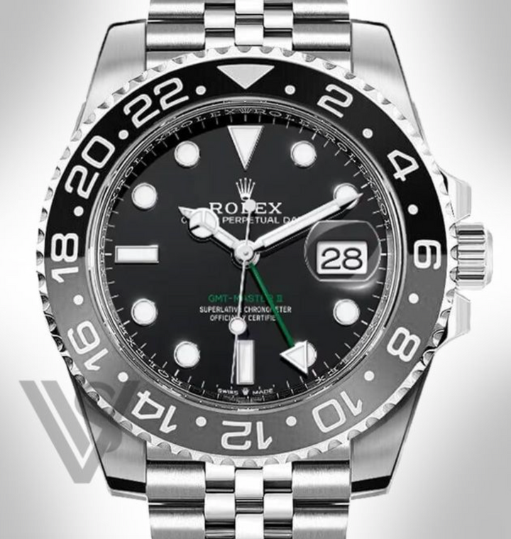 Brand New Rolex GMT Master II "Bruce Wayne" Jubilee Bracelet - Black and Grey Bezel 40mm