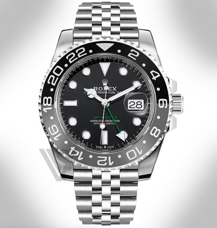 Brand New Rolex GMT Master II "Bruce Wayne" Jubilee Bracelet - Black and Grey Bezel 40mm