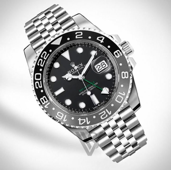 Brand New Rolex GMT Master II "Bruce Wayne" Jubilee Bracelet - Black and Grey Bezel 40mm