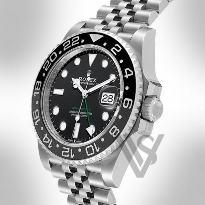 Brand New Rolex GMT Master II "Bruce Wayne" Jubilee Bracelet - Black and Grey Bezel 40mm
