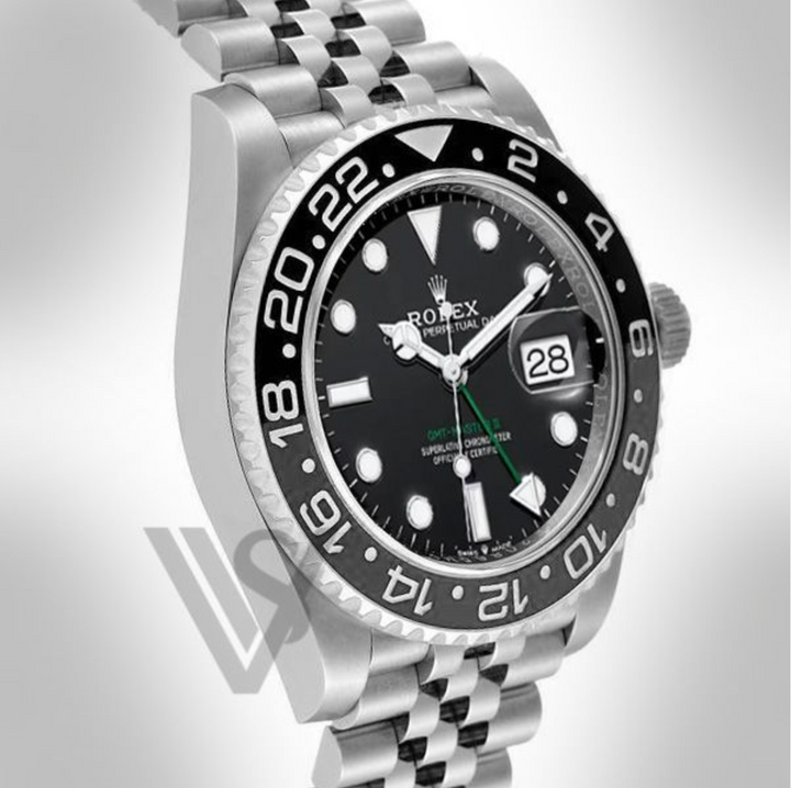 Brand New Rolex GMT Master II "Bruce Wayne" Jubilee Bracelet - Black and Grey Bezel 40mm