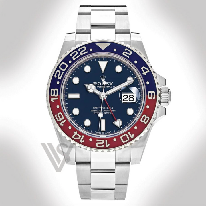 Brand New Rolex - White Gold - GMT Master II - 40mm "Pepsi" Oyster Bracelet