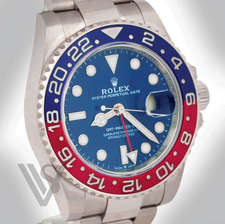Brand New Rolex - White Gold - GMT Master II - 40mm "Pepsi" Oyster Bracelet