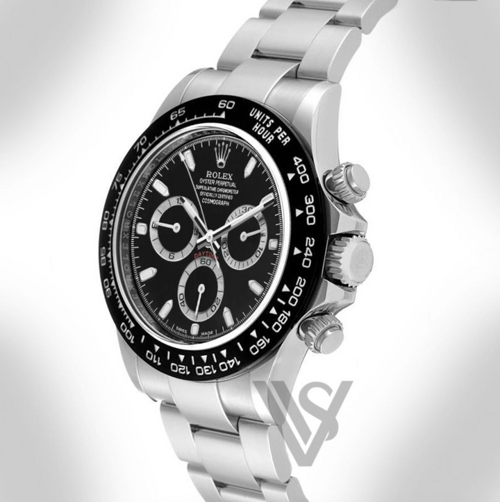 Brand New Rolex Daytona Black Bezel - Black Index Dial - Oyster Bracelet