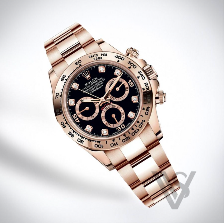 Pre Owned Rolex - Daytona - Cosmograph Black Diamond Index Dial 18K Yellow Gold Oyster Bracelet 2021