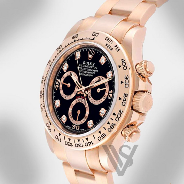 Pre Owned Rolex - Daytona - Cosmograph Black Diamond Index Dial 18K Yellow Gold Oyster Bracelet 2021