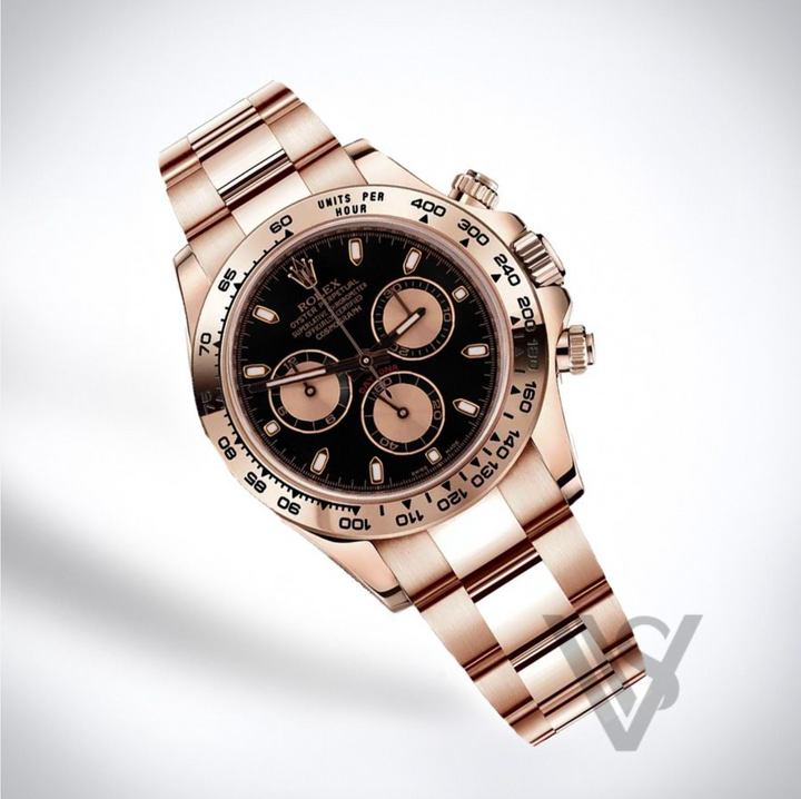 Pre Owned Rolex - Daytona - Cosmograph Black Index Dial 18K Rose Gold Oyster Bracelet 2023