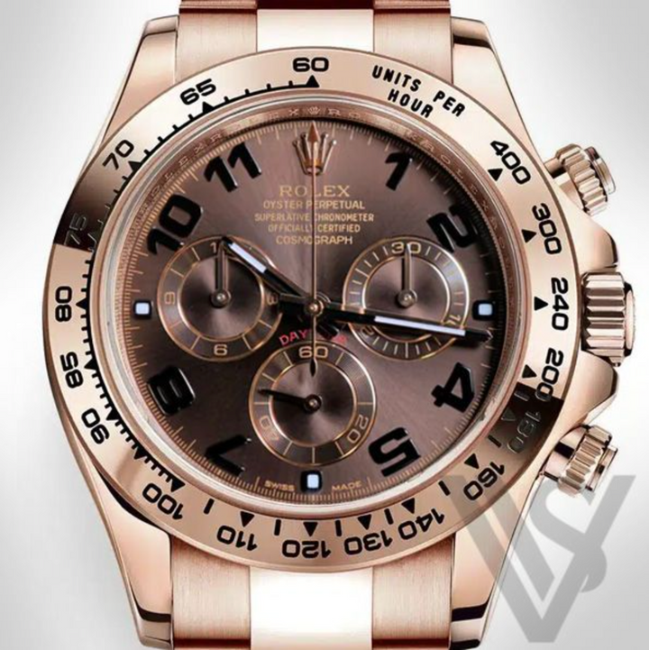 Pre Owned Rolex - Daytona - Cosmograph Chocolate Arabic Racing Dial 18K Rose Gold Oyster Bracelet 2021