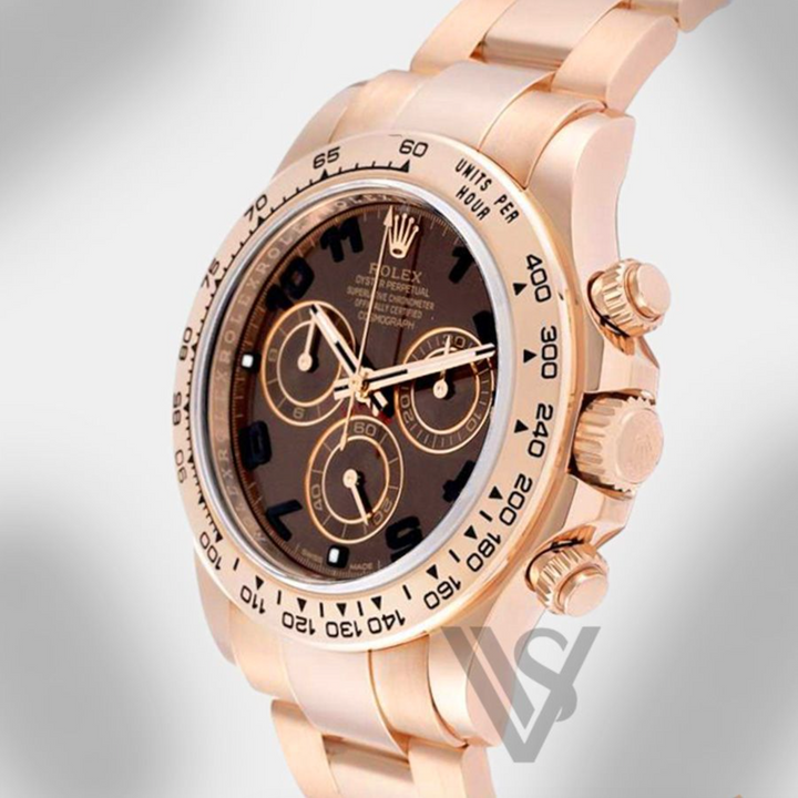Pre Owned Rolex - Daytona - Cosmograph Chocolate Arabic Racing Dial 18K Rose Gold Oyster Bracelet 2021