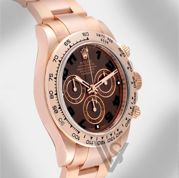 Pre Owned Rolex - Daytona - Cosmograph Chocolate Arabic Racing Dial 18K Rose Gold Oyster Bracelet 2021