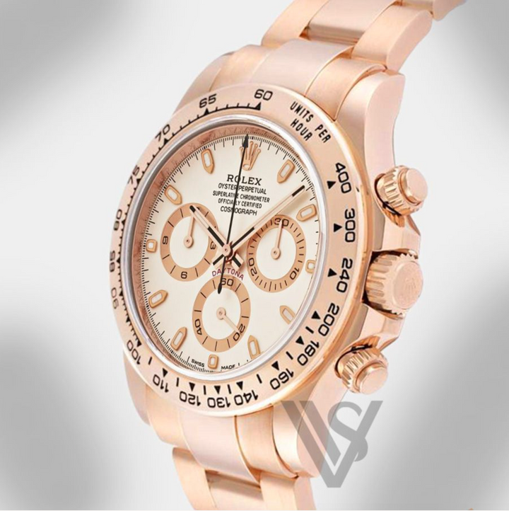 Pre Owned Rolex - Daytona - Cosmograph Ivory White Dial 18K Rose Gold Oyster Bracelet 2023