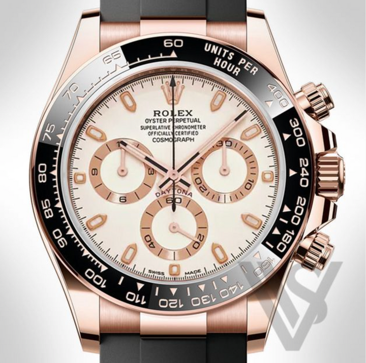 Pre Owned Rolex - Daytona - Ivory White Index 18K Rose Gold Oyster Bracelet 2022