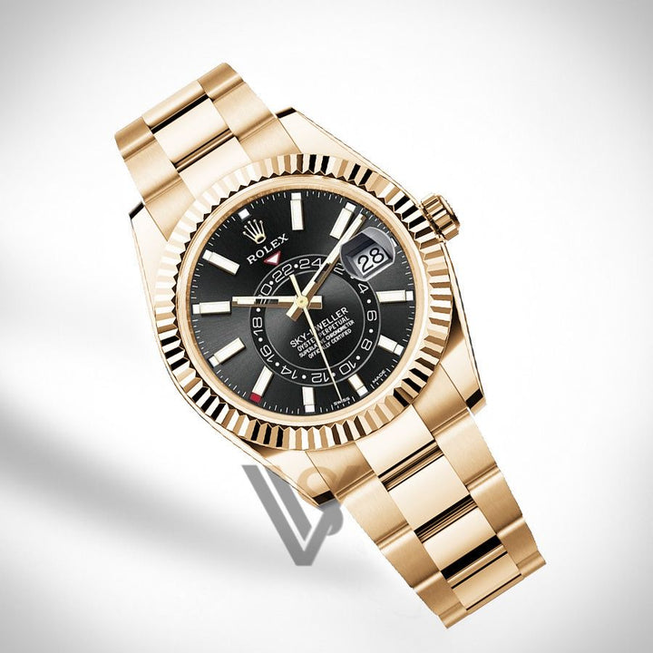 Rolex - Sky-Dweller - Black Index Dial - 18K Yellow Gold - Oyster Bracelet 2021