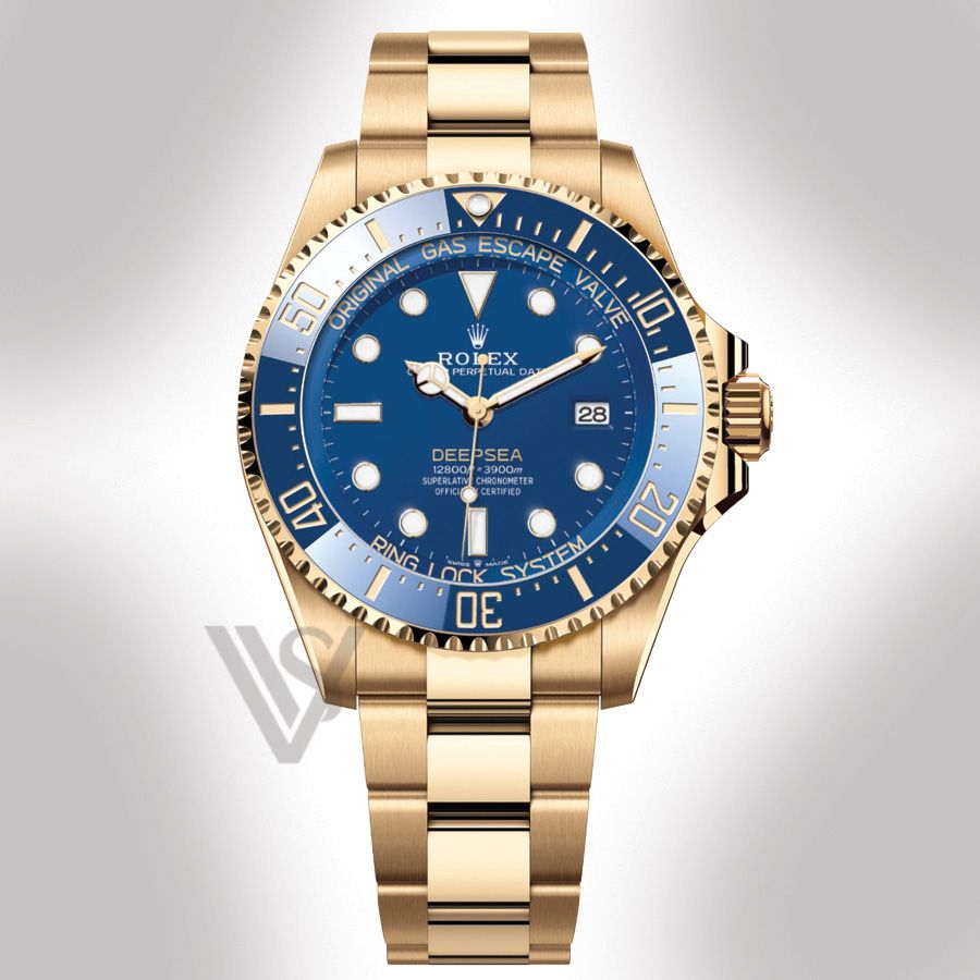 Brand Rolex Yellow Gold Deepsea - Blue Dial - Unidirectional Rotatable Bezel Oyster Bracelet 44mm 2025