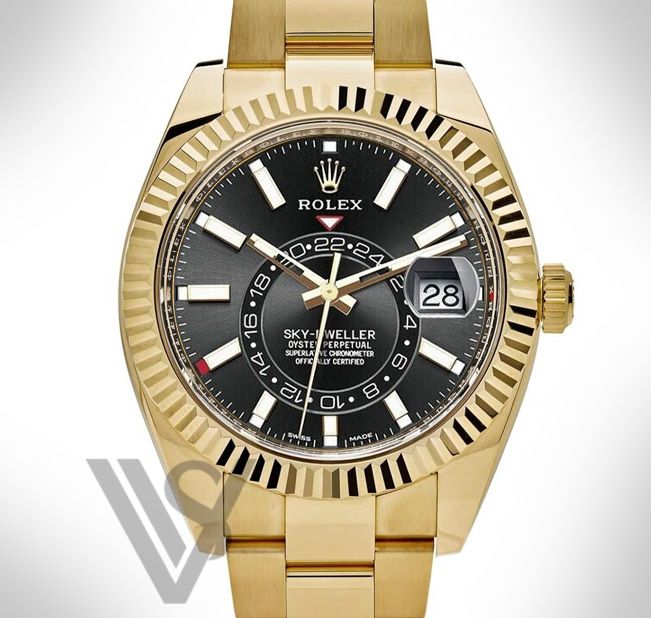 Rolex - Sky-Dweller - Black Index Dial - 18K Yellow Gold - Oyster Bracelet 2021