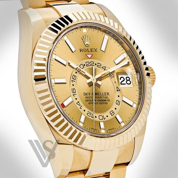 Rolex - Sky-Dweller - Champagne Index Dial - 18K Yellow Gold - Oyster Bracelet 2023