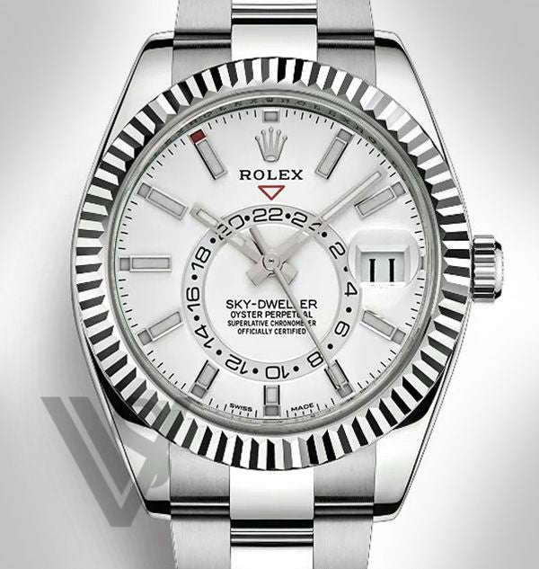 Brand New Rolex - Sky-Dweller - White Rolesor - White Index Dial  - Oyster Bracelet