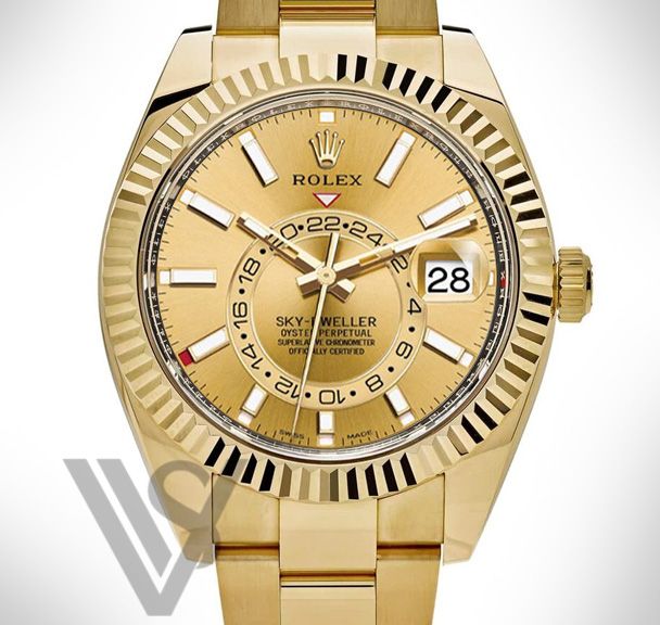 Rolex - Sky-Dweller - Champagne Index Dial - 18K Yellow Gold - Oyster Bracelet 2023