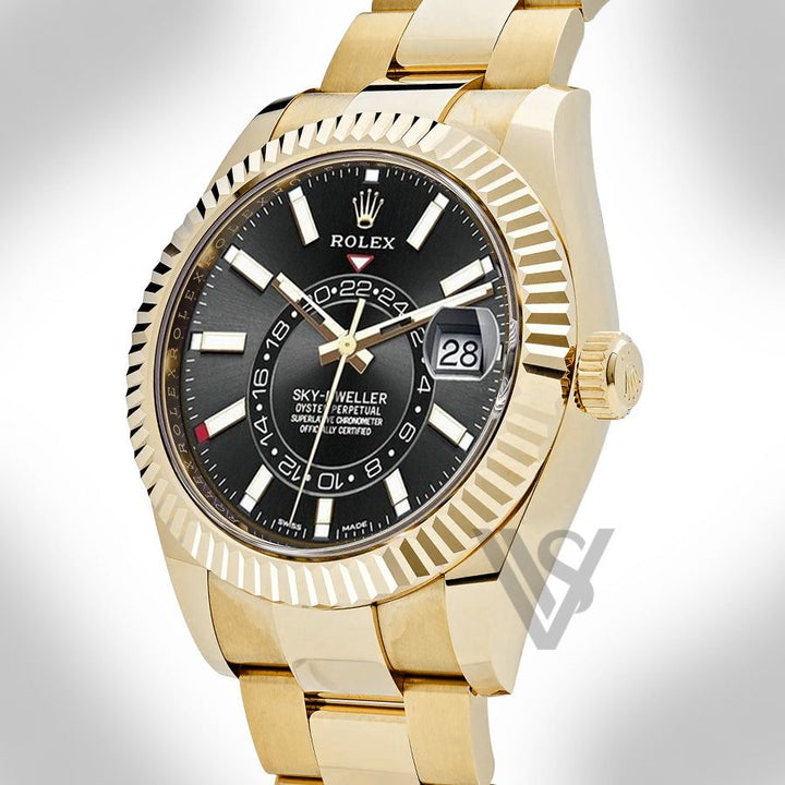 Rolex - Sky-Dweller - Black Index Dial - 18K Yellow Gold - Oyster Bracelet 2021
