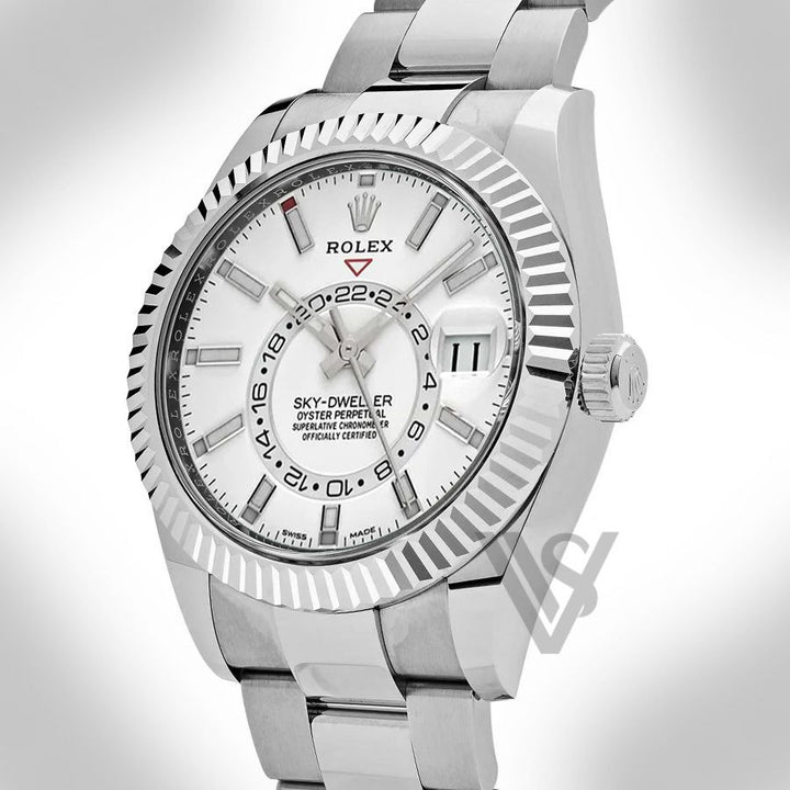 Brand New Rolex - Sky-Dweller - White Rolesor - White Index Dial  - Oyster Bracelet