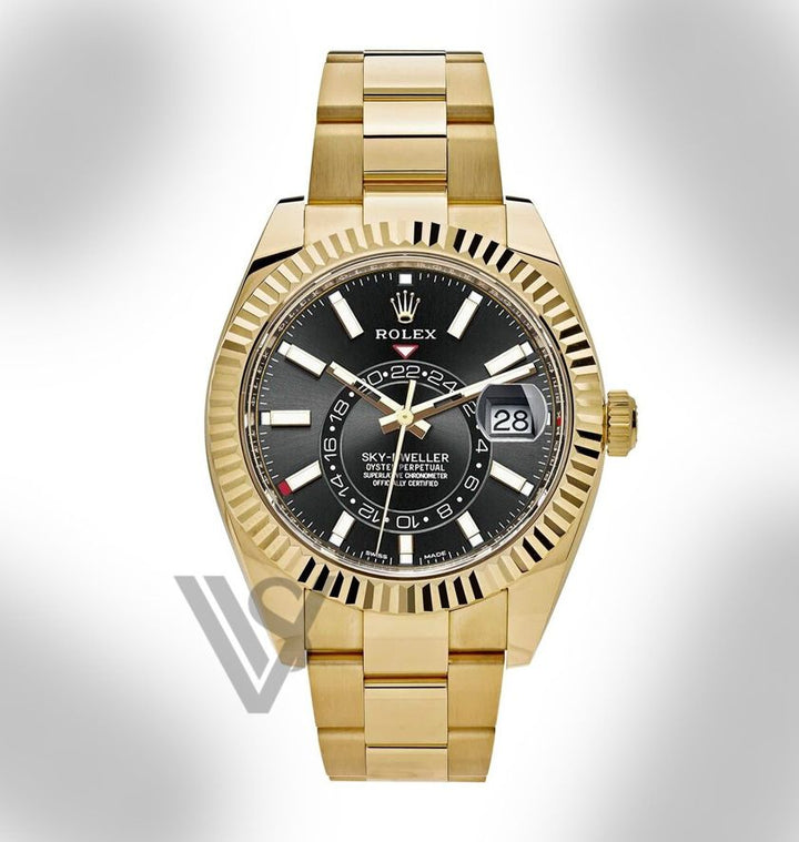 Rolex - Sky-Dweller - Black Index Dial - 18K Yellow Gold - Oyster Bracelet 2021
