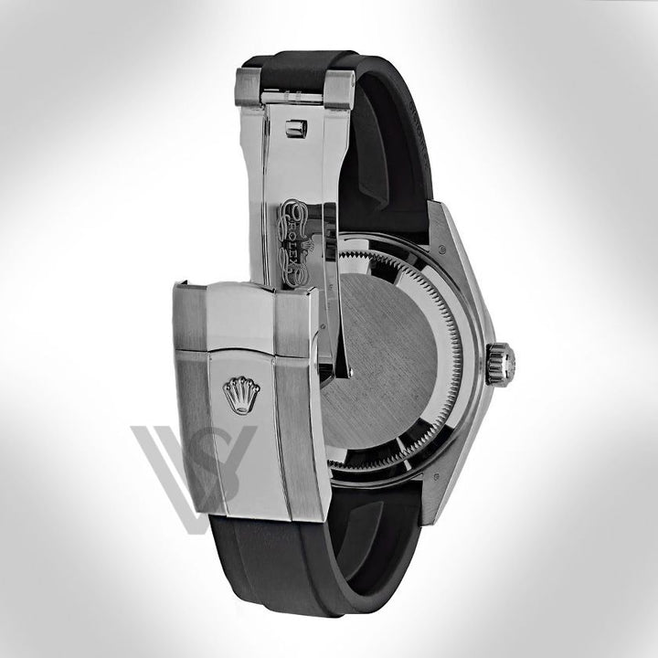 Brand New Rolex - Sky-Dweller - Black Index Dial - 18K White Gold - Oysterflex Bracelet