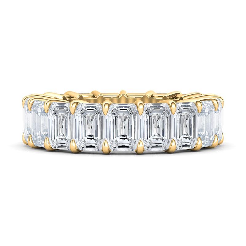 Emerald cut best sale diamond infinity ring