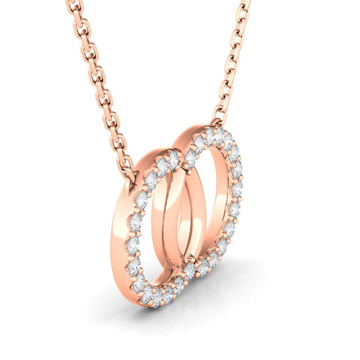 Interlocked Circles Diamond Necklace