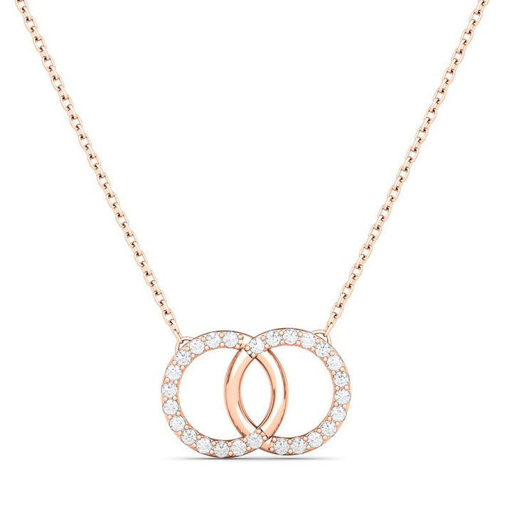 Interlocked Circles Diamond Necklace