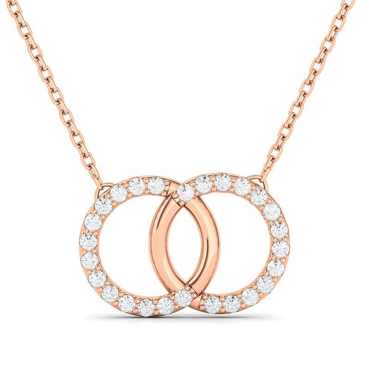Interlocked Circles Diamond Necklace
