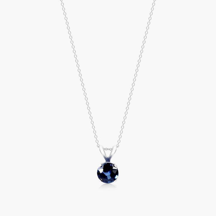 Ocean Sapphire Solitaire Necklace