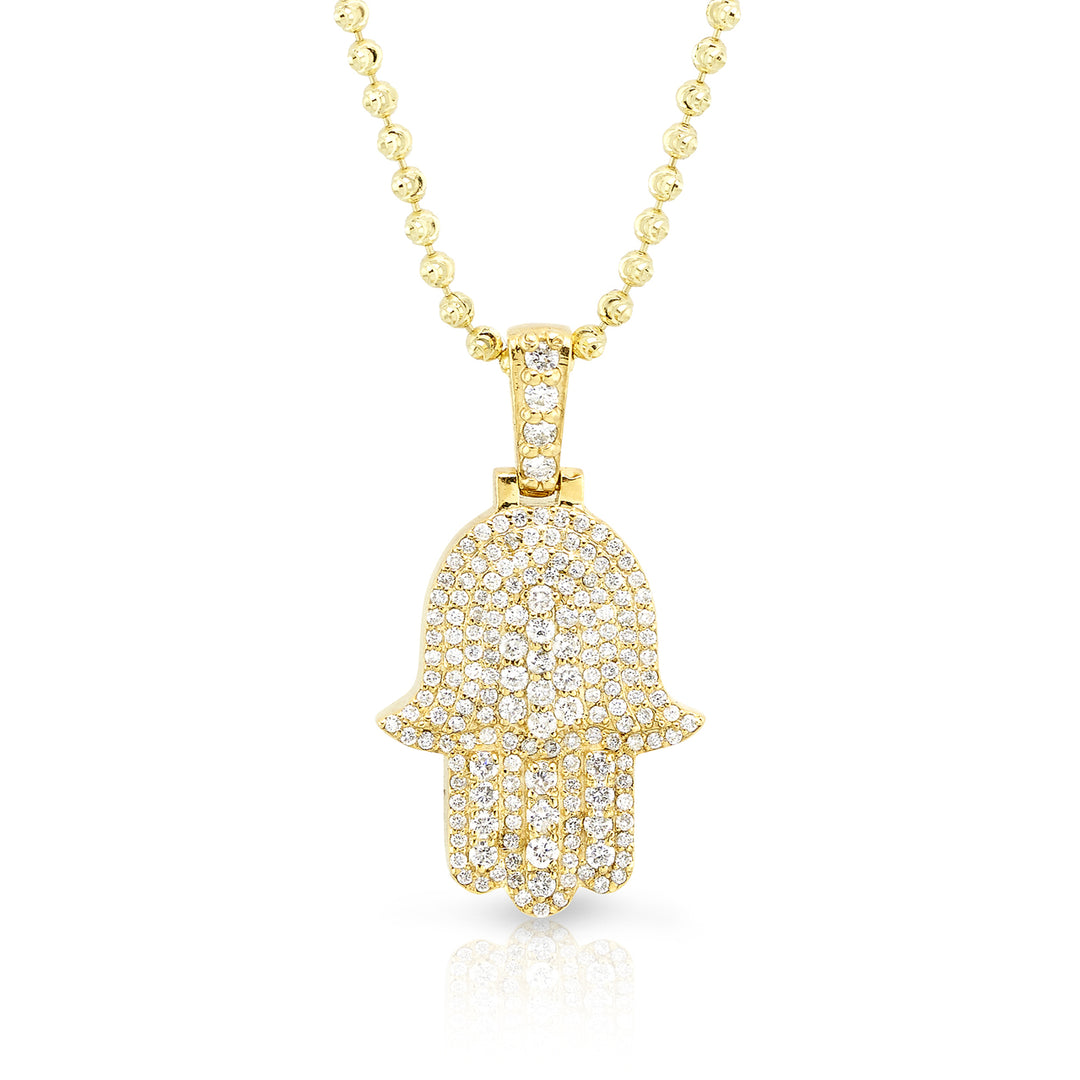 Pave Hamsa Pendant