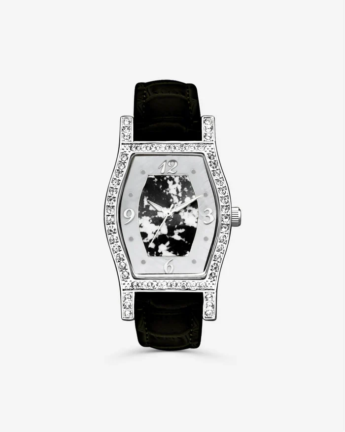 PIETRA Ladies Quartz Mother of Pearl Dial Watch with Crystal Bezel