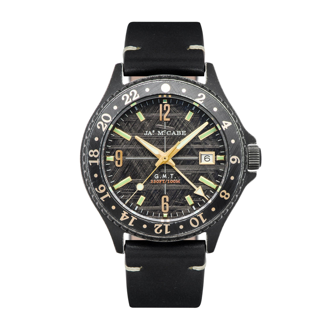 Baja GMT Black / Leather | Black Dial