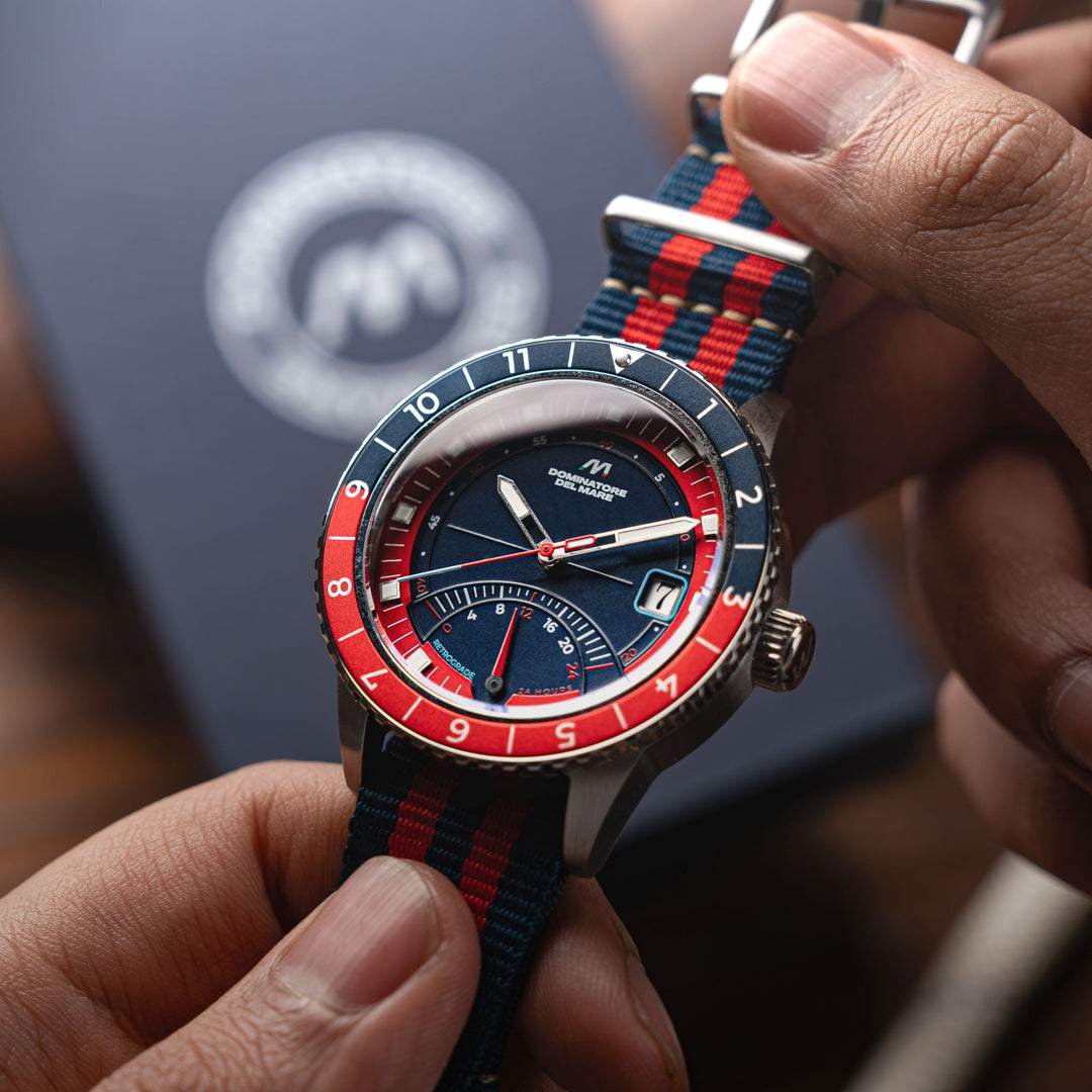 Fano Retrograde Blue / Nylon Strap | Blue Dial