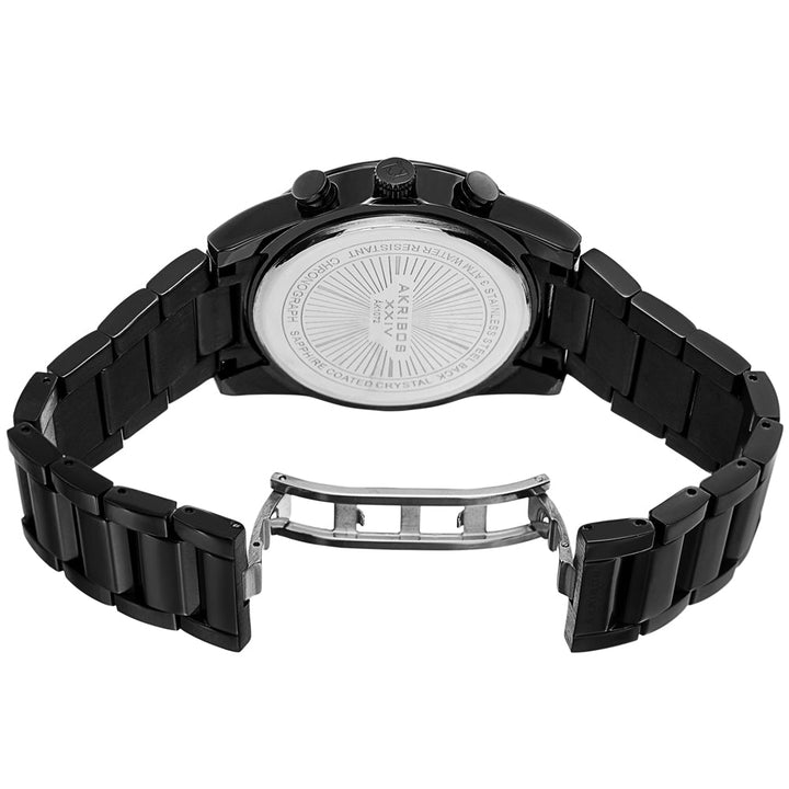 AK1072BK-Casual Black/Stainless Steel | Black Dial