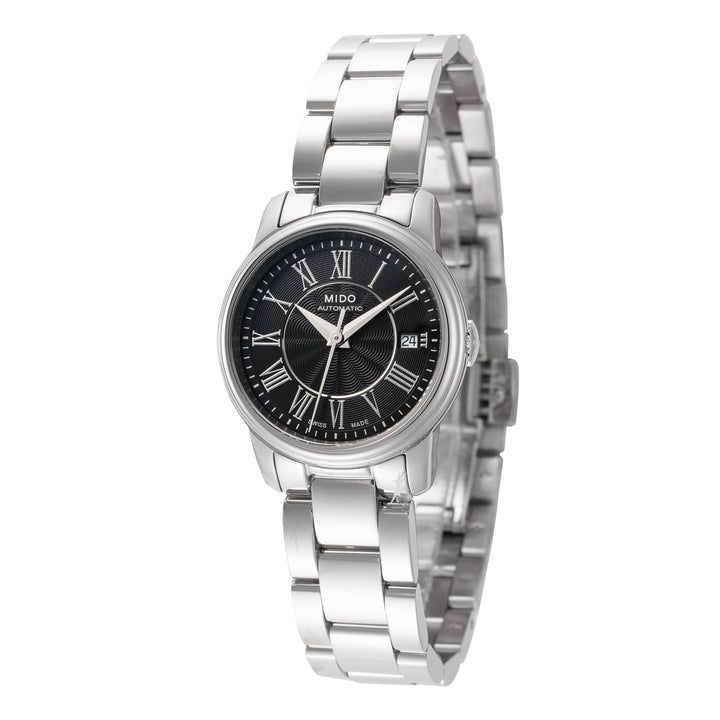 Baroncelli III 25mm / Black / Silver | Black Dial