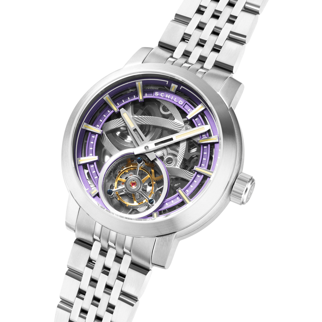 Heinrich Tourbillon Limited Edition Purple / Stainless Steel | Purple Dial